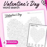 Valentine's Day Word Search Google Slide Digital Download