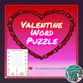 Valentine's Day Word Search Puzzle Printable and Digital E