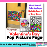 Valentine's Day Word Search Valentine’s Coloring Bulletin 