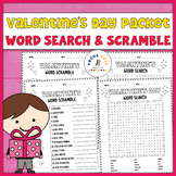 Valentine's Day Word Search & Word Scramble Puzzle Workshe