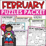 Valentine's Day Word Search and February Puzzles