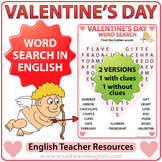 Valentine's Day Word Search in English