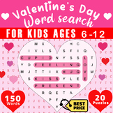 Valentine's Day Word Search puzzles for preschoolers and b