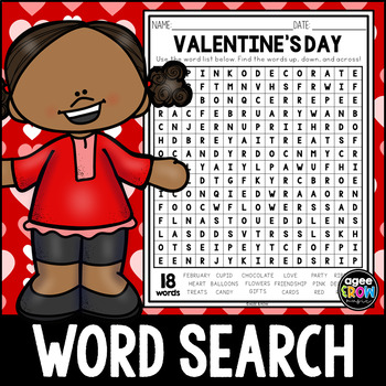 Preview of Valentine's Day Word Search with Digital Resources
