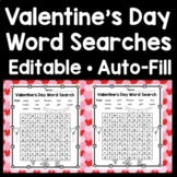 Valentine's Day Word Searches {Editable and Pre-Made!}