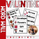 Valentine's Day Word Wall Tracing Cards for Preschoolers