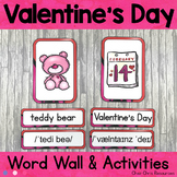 Valentine's Day Word Wall Words and Activities