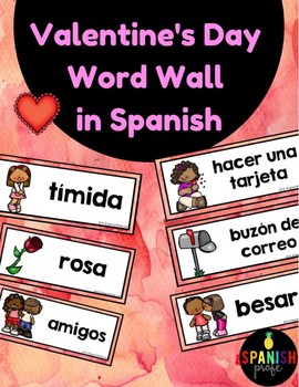 Preview of Valentine's Day Word Wall in Spanish (San Valentin Dia de Amor y Amistad)
