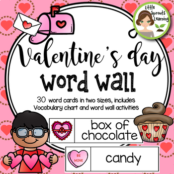 Preview of Valentine's Day Word Wall (includes word list and word work pages)