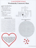 Valentine's Day Crossword Word Search Maze