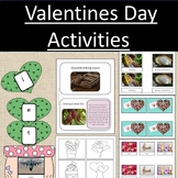 Valentine's Day Heart Work Math, CVC Language Matching Montessori