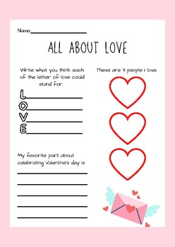 Valentine's Day Worksheet by Spanish with Karina Soler | TPT