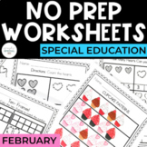 Valentine's Day Worksheets | Basic Skills | No Prep Pack |