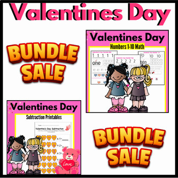 Preview of Valentine's Day Worksheets Math -Differentiated GRADE Bundle (1st - 5th)