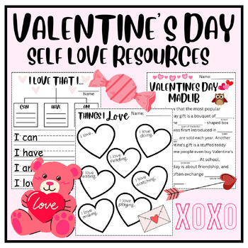 Preview of Valentine's Day Worksheets | Self Love