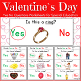 Valentine`s Day Speech Therapy Worksheets Yes No Questions