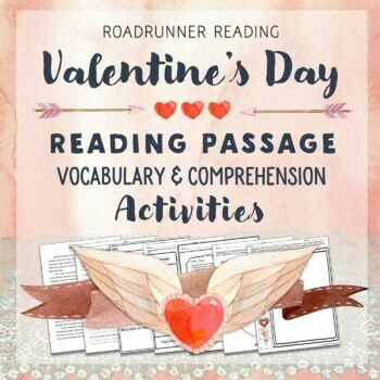 Preview of Valentine's Day Worksheets with Informative Reading Passage & Activities