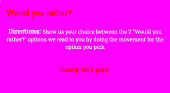 Preview of Valentine's Day Would You Rather? Game (Plus extra dice game at end) 