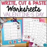 Special Education Valentine's Day Write Cut and Paste Acti