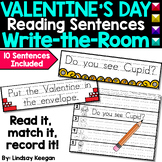 Valentine's Day Write the Room Activity with Sentence Reading