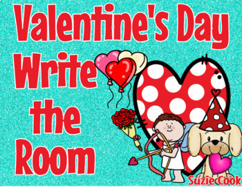 Preview of Valentine's Day Write the Room: Math and Reading