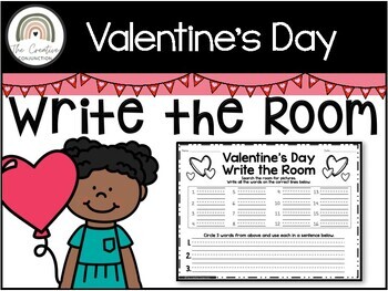 Preview of Valentine's Day Write the Room | Word Work | Phonics Activity | Center