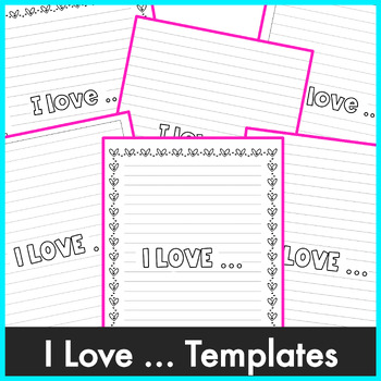 Free Valentine's Day Writing Sheets and Heart Templates to List Things ...