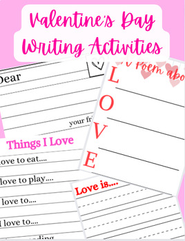 Preview of Valentine's Day Writing Activities