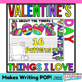 Valentine's Day Writing Activity and Coloring Page