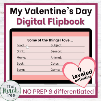 Preview of Valentine's Day Writing Activity 5th 6th Grade Digital Differentiated