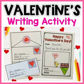 Preview of Valentine's Day Writing Activity | Letter to my Valentine Template