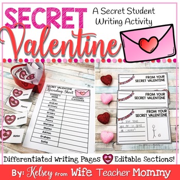 Preview of Valentine's Day Writing Activity | Secret Student Writing Prompts