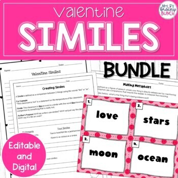 Preview of Valentine's Day Writing Activity for Middle School BUNDLE