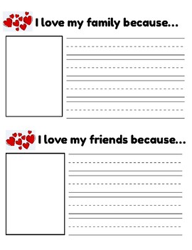 Preview of Valentine's Day Writing Booklet