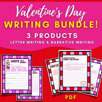 Preview of Valentine's Day Writing Bundle - Fiction and Nonfiction - Narrative and Exp