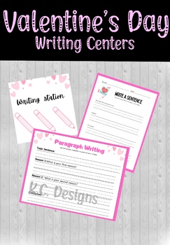 Preview of Valentine's Day Writing Center Activities