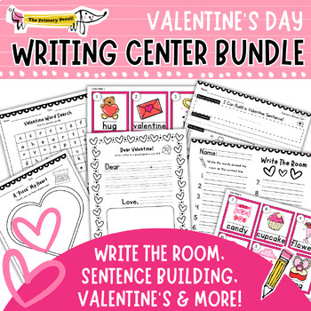 Preview of Valentine's Day Writing Center Bundle Pack! | LOW-PREP February Activities