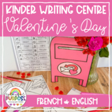 Valentine's Day Writing Centre French and English Kindergarten