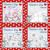 Valentine's Day Writing & Coloring Activity Bundle