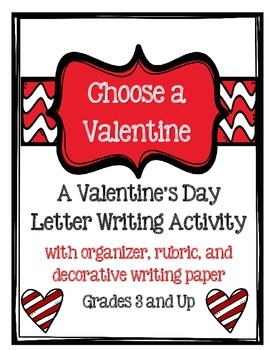 Preview of Valentine's Day Writing: Letter with Directions, Rubric, and Paper