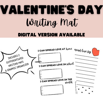 Preview of Valentine's Day: Writing Mat