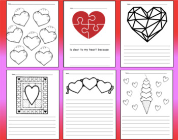 Preview of Valentine's Day Writing Packet- Near and Dear to My Heart