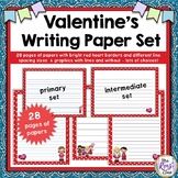 Valentine's Day Writing Paper - Different Line Spacings & 