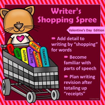 Preview of Valentine's Day Writing & Parts of Speech Center Activity: Writer’s Shopping 