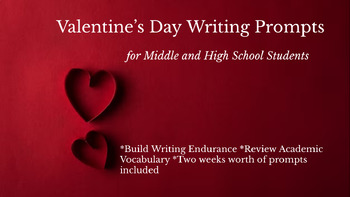 Preview of Valentine's Day Writing Prompts