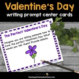 Valentine's Day Writing Prompts Center Activity Cards