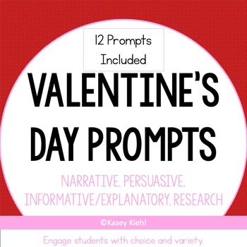 Preview of Valentine's Day Writing Prompts for Middle School Students