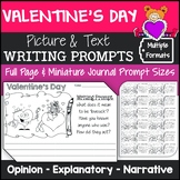 Valentine's Day Writing Prompts with Pictures (Opinion, Ex