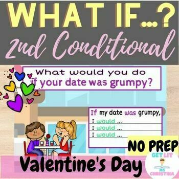Preview of Valentine’s Day|Writing|love conditional: Slides & Hands-on|worksheets| No prep