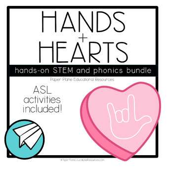 Preview of Valentine's Day and ASL Phonics and STEM Bundle- (American Sign Language)